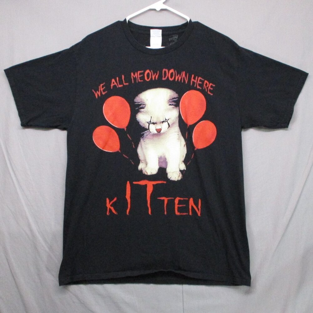 Kitten It Themed T-Shirt Graphic Print Black‎ Unisex Size | L - Picture 2 of 9